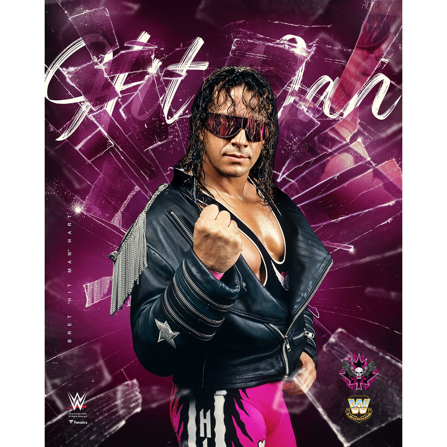 Bret Hart Unsigned 16" x 20" Shattered Photograph