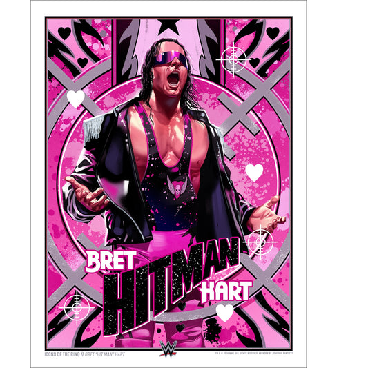 Bret Hart "Icons Of The Ring" 18x24 Art Print Wall art PW Catalog