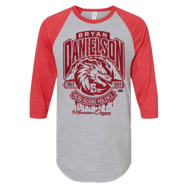 Bryan Danielson Head Kicking Violence Baseball Tee T-Shirt PW Catalog