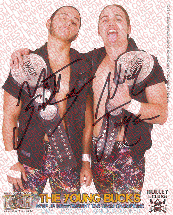 YOUNG BUCKS IWGP AUTOGRAPHED 8X10