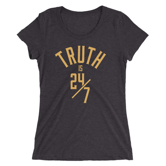 R-Truth "Truth is 24/7" Wordmark Women's Tri-Blend T-Shirt