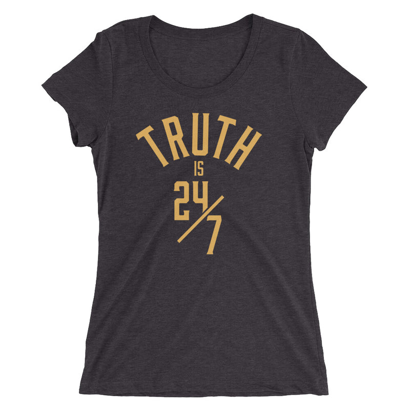 R-Truth "Truth is 24/7" Wordmark Women's Tri-Blend T-Shirt