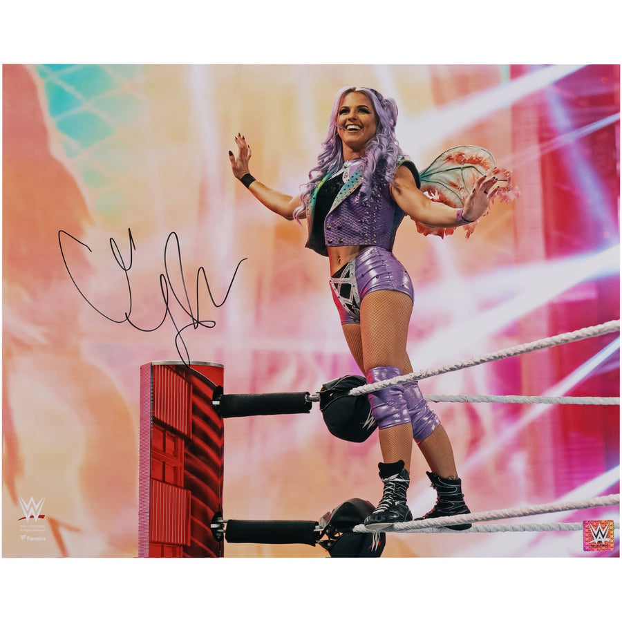 Candice LeRae WWE Autographed 16" x 20" Entrance on Ropes Photograph