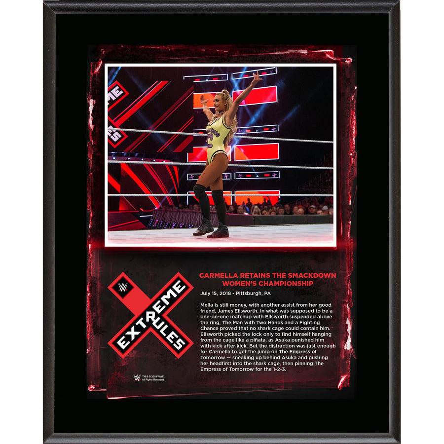 Carmella 10.5" x 13" 2018 Extreme Rules Sublimated Plaque