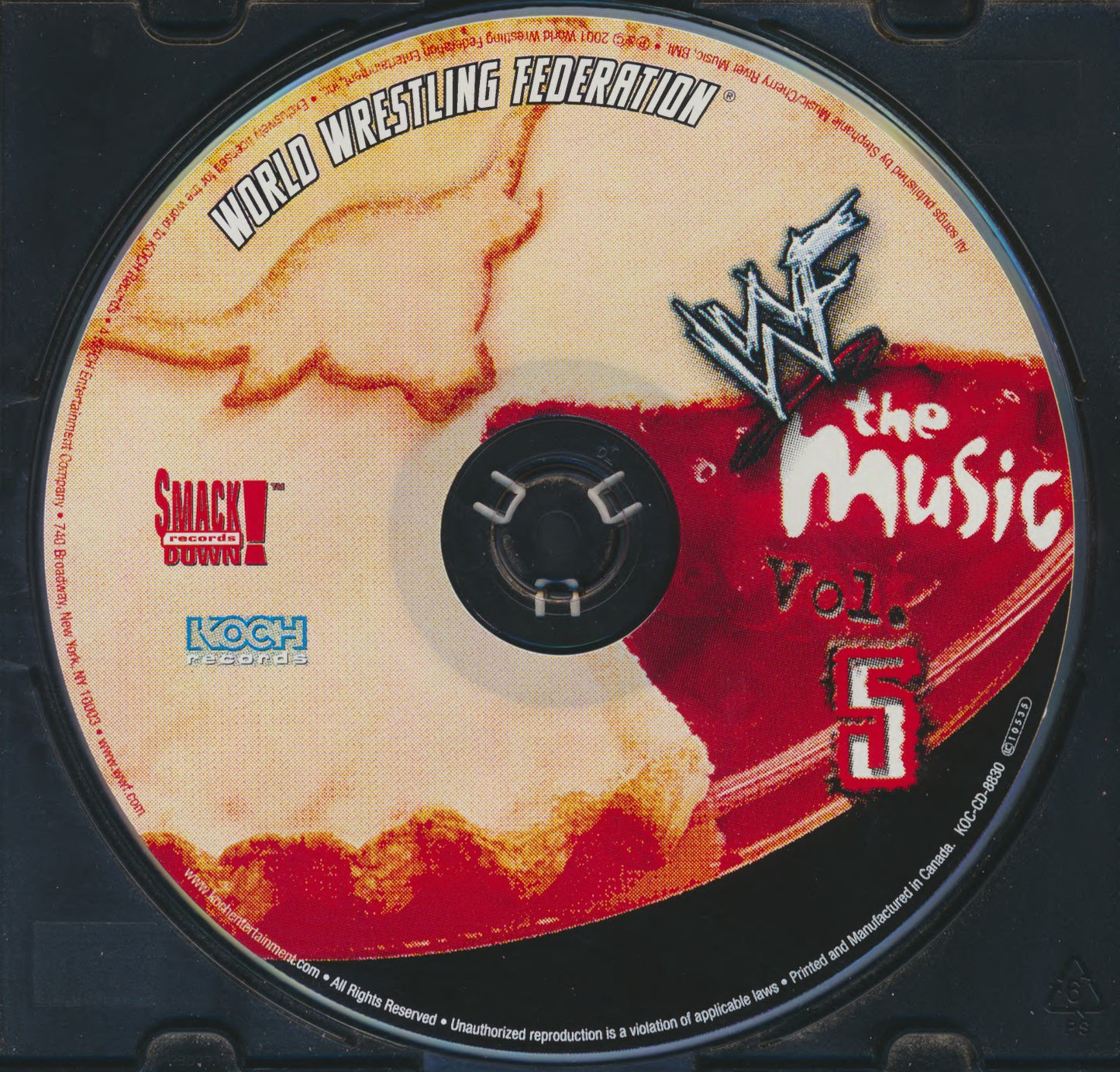 WWF The Music, Vol. 5 2001 Music CDs PWcatalog