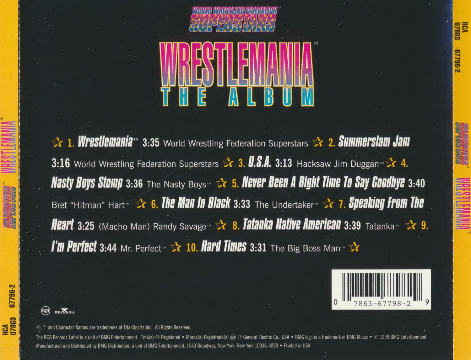 WrestleMania The Album 1993 Music CDs PWcatalog