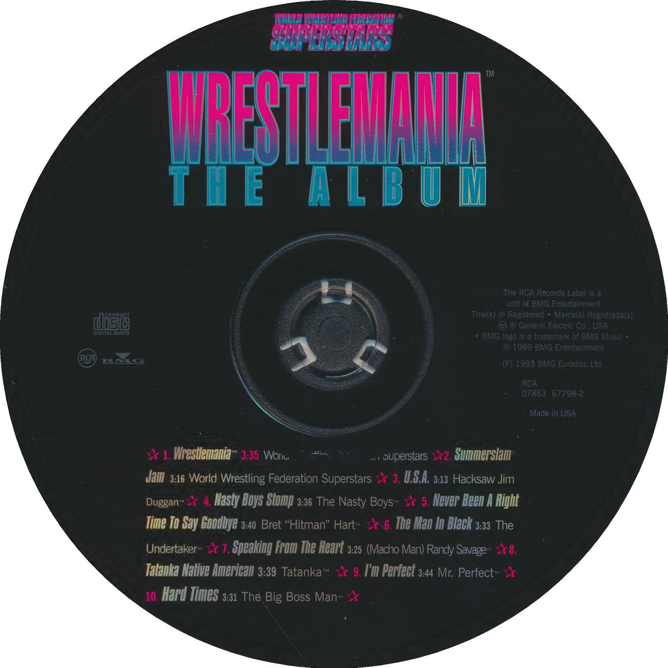 WrestleMania The Album 1993 Music CDs PWcatalog