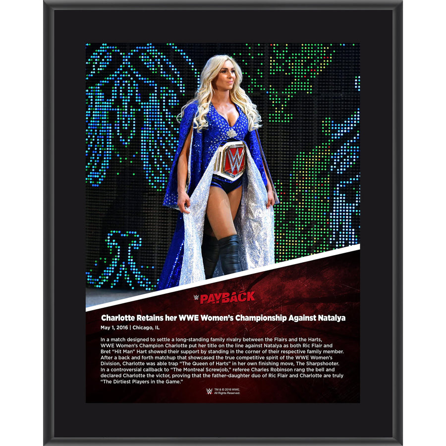 Charlotte Flair 10.5" x 13" 2016 Payback Sublimated Plaque