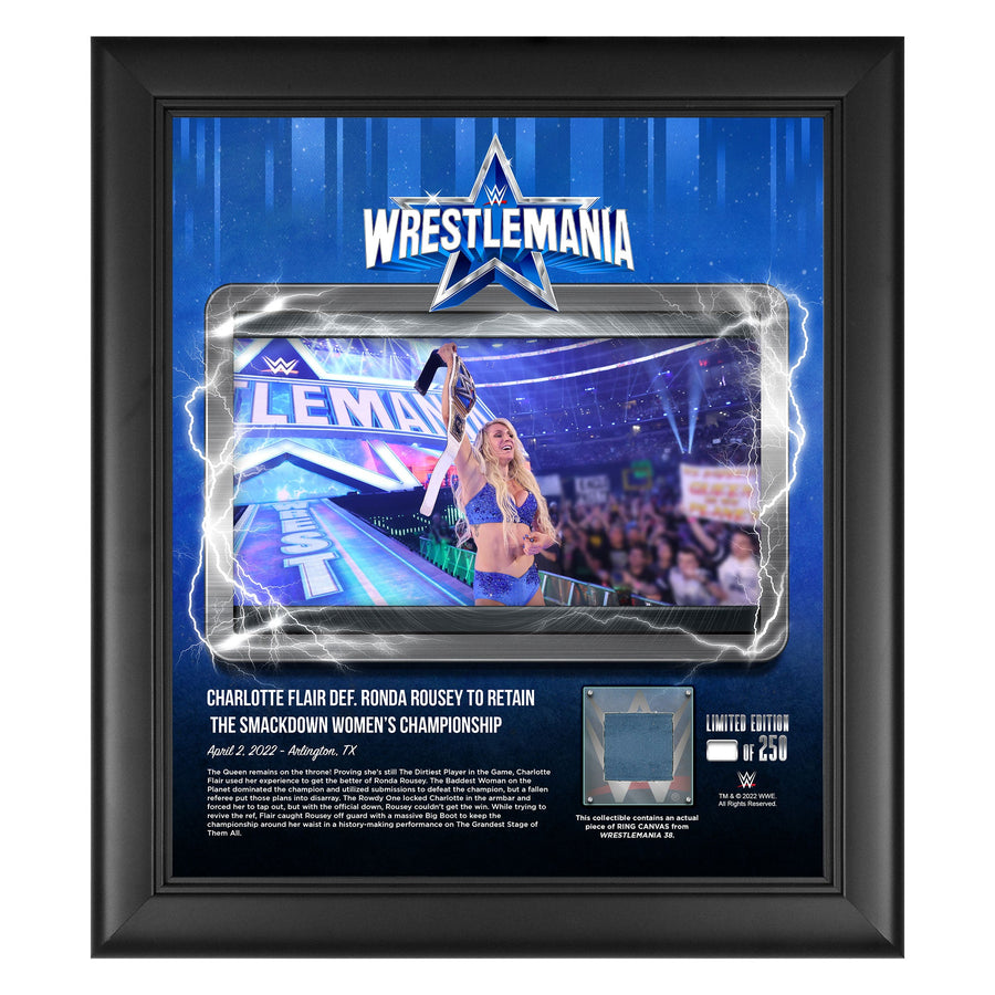 Charlotte Flair WrestleMania 38 15x17 Commemorative Plaque