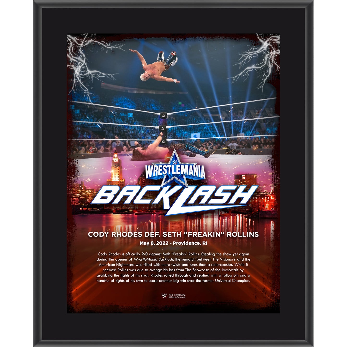 Cody Rhodes 10.5" x 13" WrestleMania Backlash Sublimated Plaque