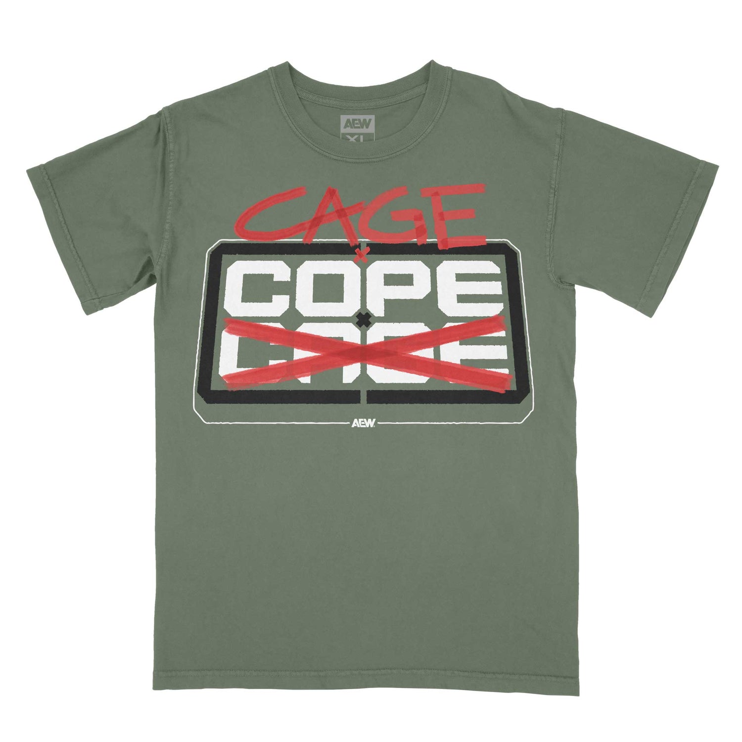 Adam Copeland & Christian Cage Cage x Cope x Cage Green T-Shirt PW Catalog