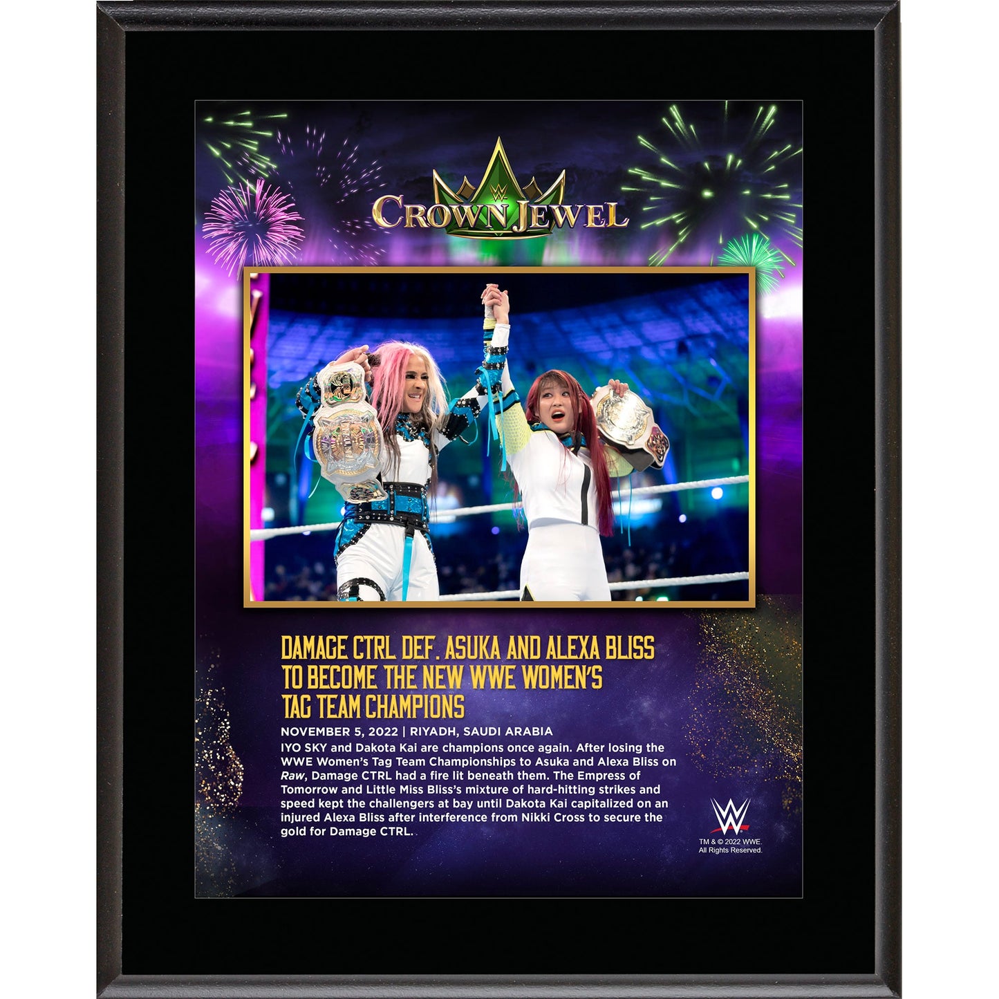 Damage CTRL 10.5" x 13" 2022 Crown Jewel Sublimated Plaque