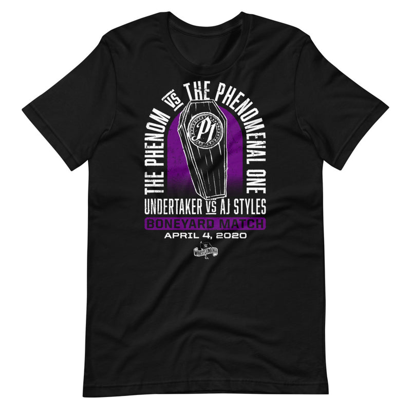 Undertaker vs AJ Styles "Boneyard" Match T-Shirt T-Shirt PW Catalog