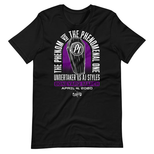 Undertaker vs AJ Styles "Boneyard" Match T-Shirt T-Shirt PW Catalog
