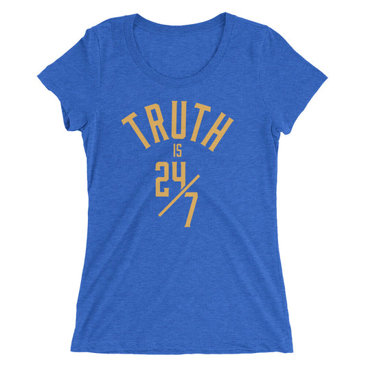 R-Truth "Truth is 24/7" Wordmark Women's Tri-Blend T-Shirt