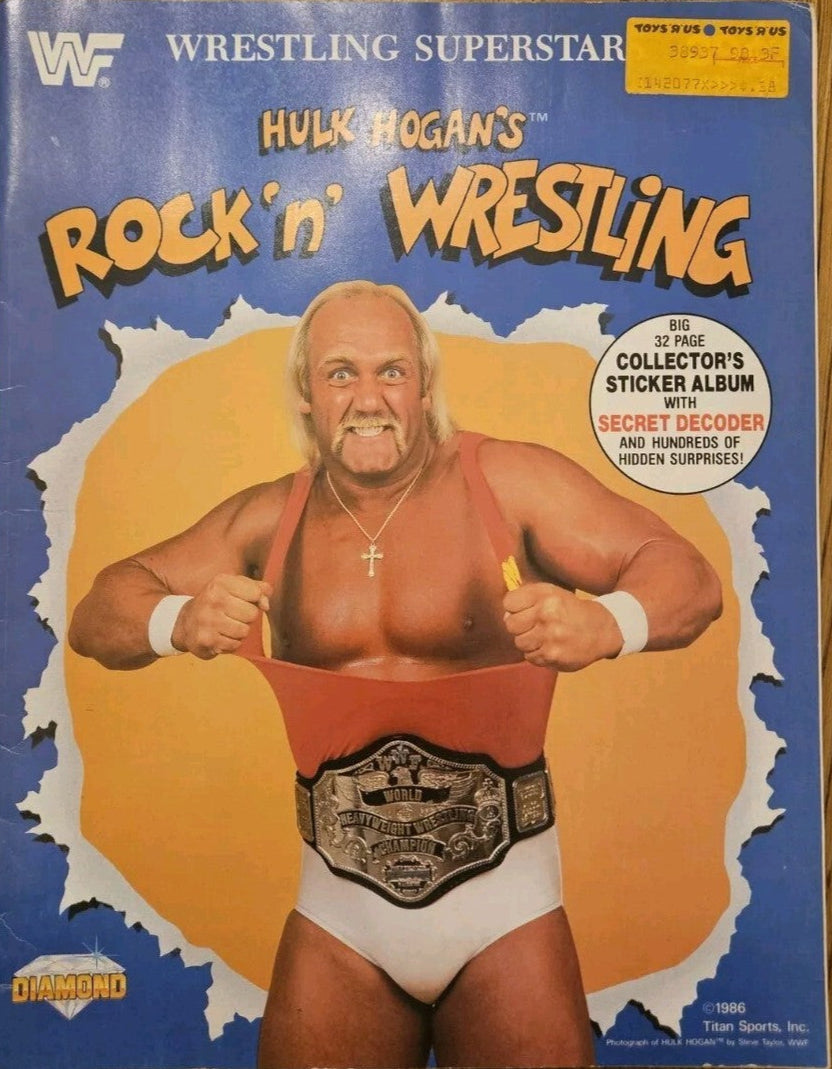 Hulk Hogan Rock & Wrestling Stickers Album 1986 Stickers Album PW Catalog