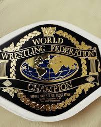 WWF White World championship foam belt 1990 PWcatalog