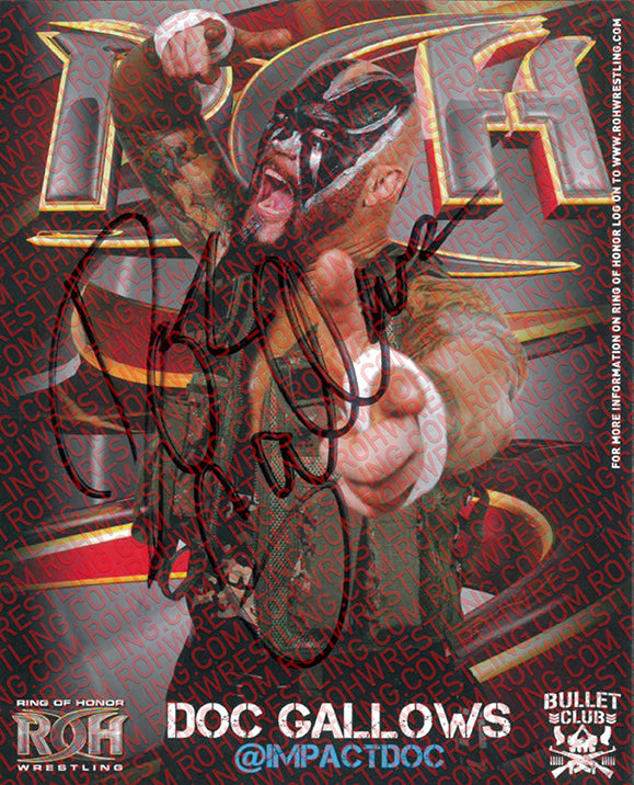 DOC GALLOWS BULLET CLUB AUTOGRAPHED 8X10