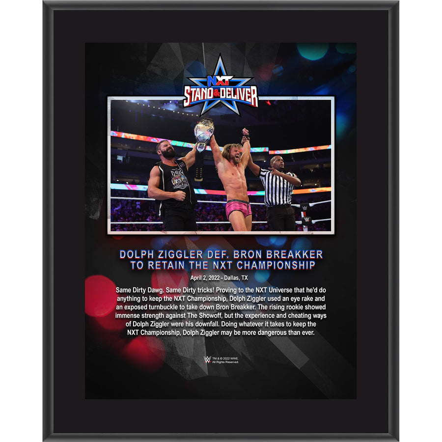 Dolph Ziggler 10.5" x 13" 2022 Stand & Deliver Sublimated Plaque