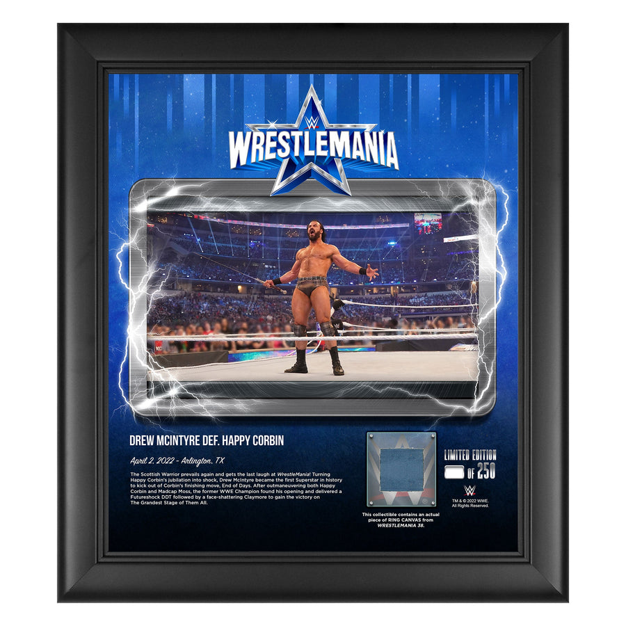 Drew McIntyre WrestleMania 38 15x17 Commemorative Plaque