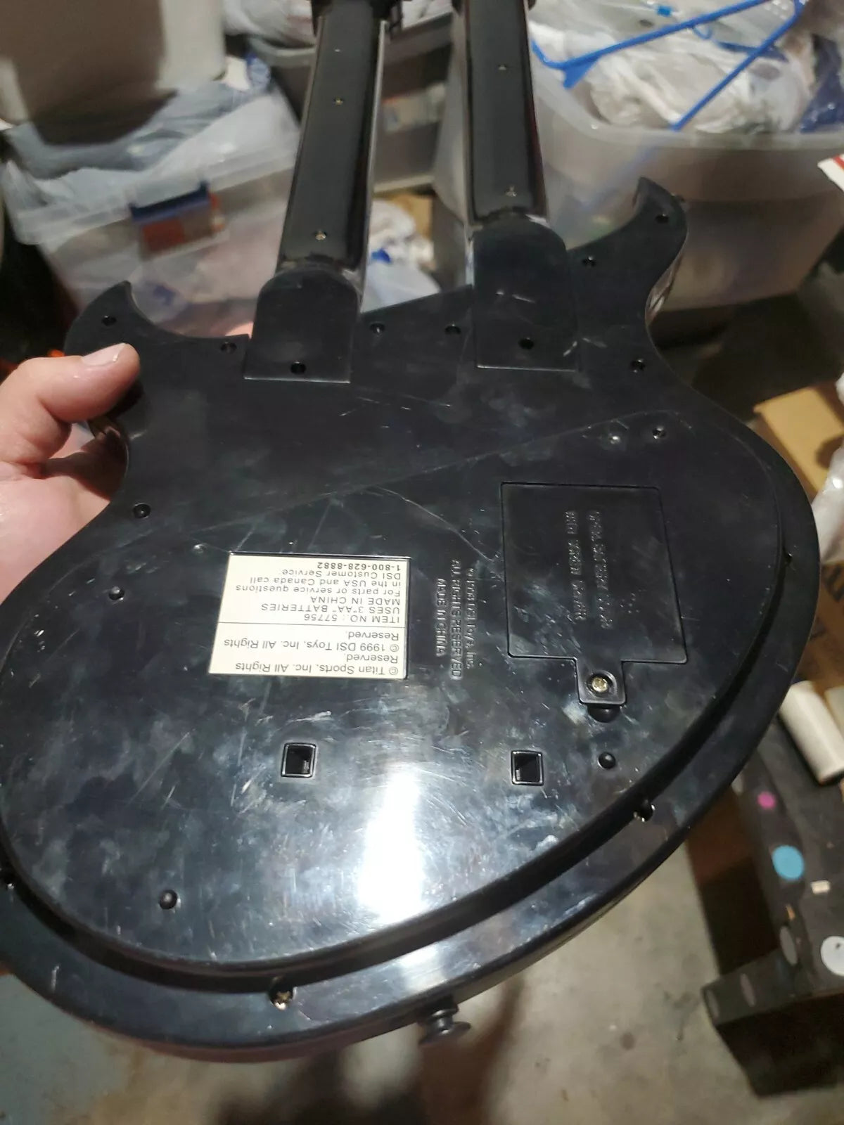 WWF Double Neck Guitar 1999 by DSI Toys PWcatalog