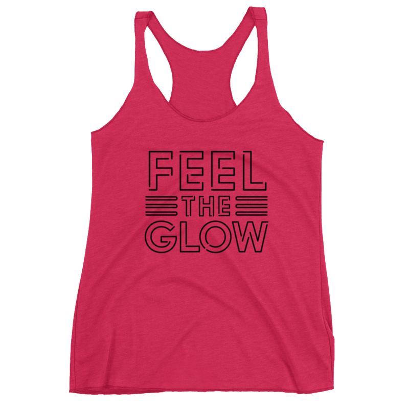 Naomi "Feel The Glow" Logo Women's Racerback Tank Top