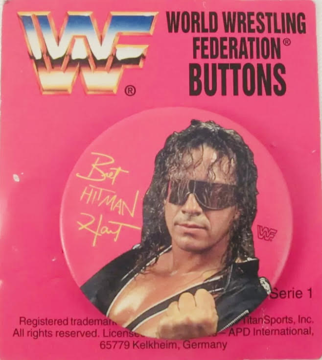 Bret Hart WWF Button from Germany