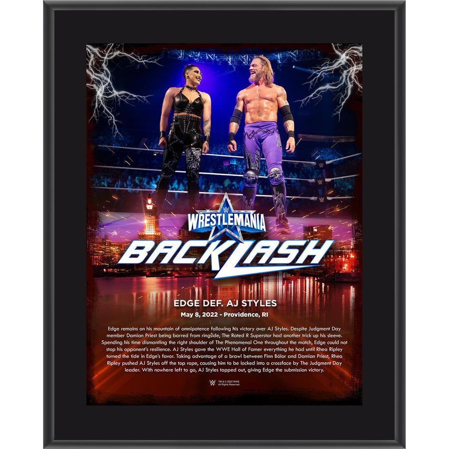 Edge 10.5" x 13" WrestleMania Backlash Sublimated Plaque