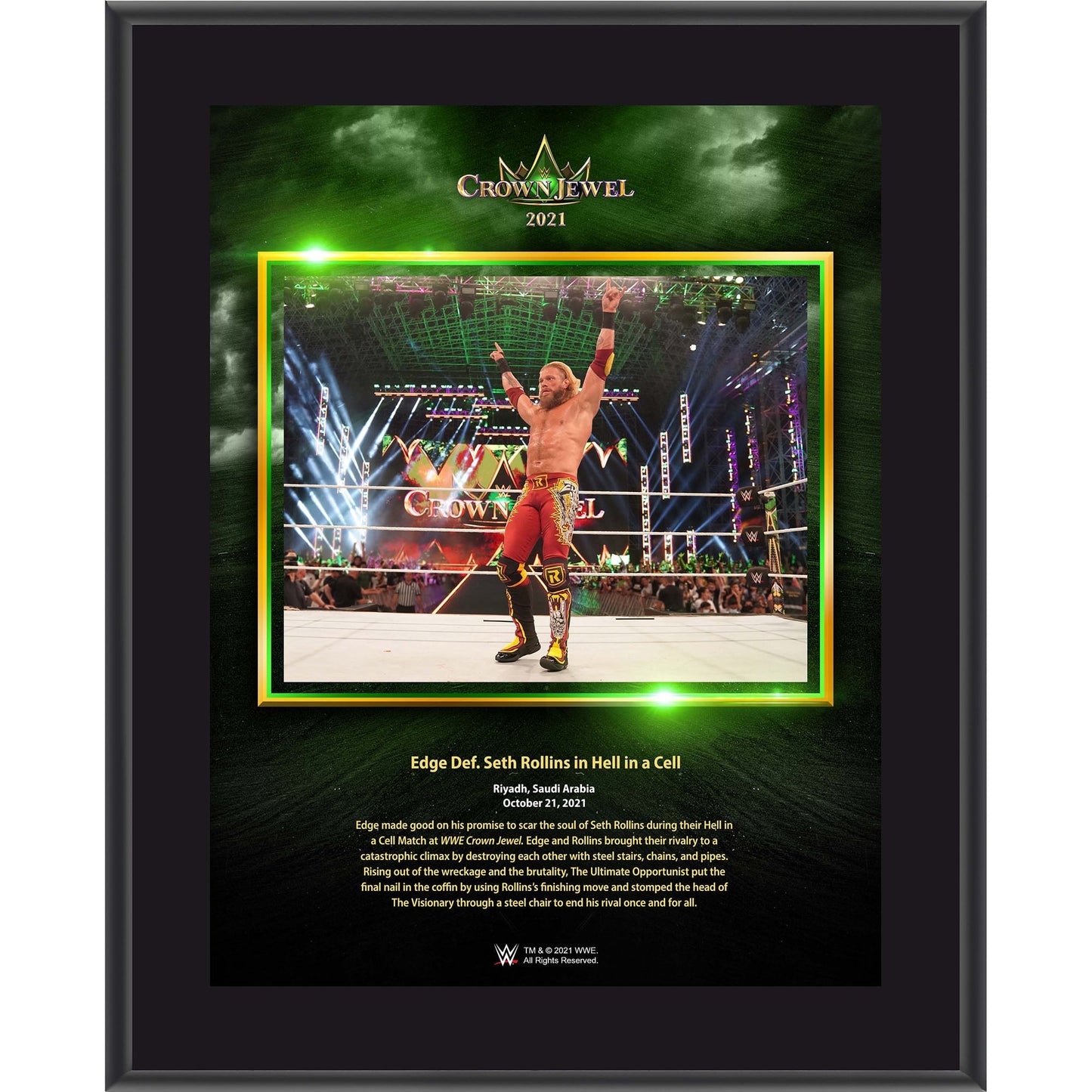 Edge Framed 10.5" x 13" 2021 Crown Jewel Sublimated Plaque