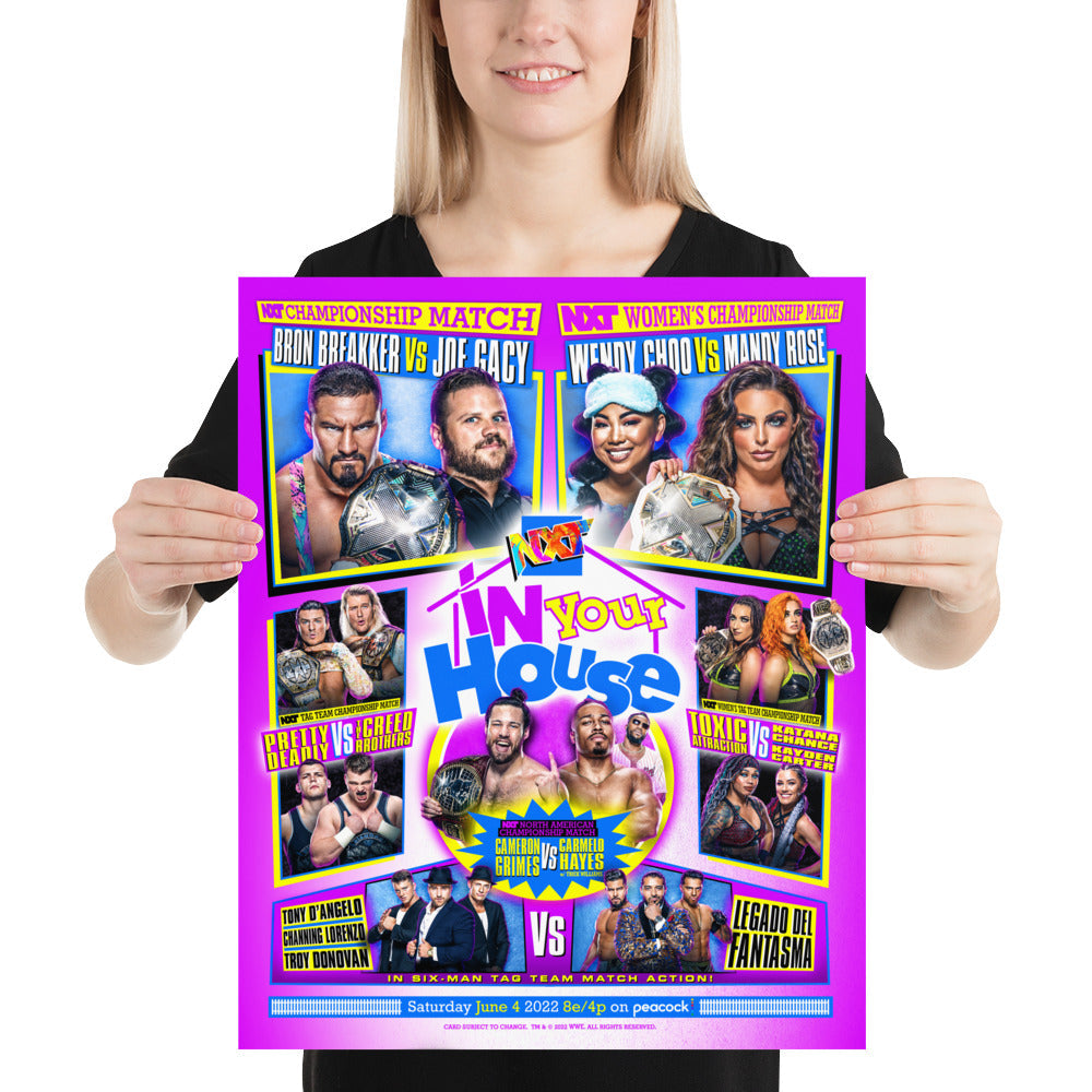 NXT In Your House 2022 Fight Card Poster