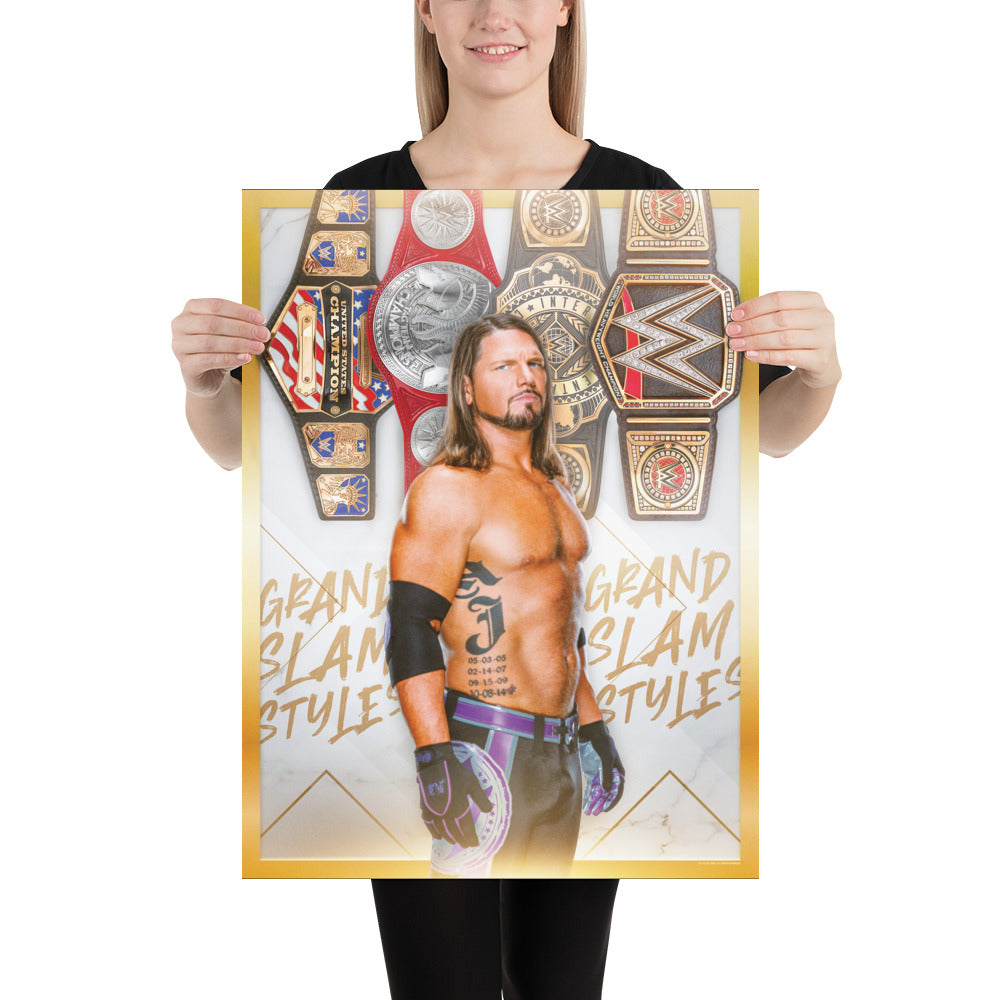 AJ Styles "Grand Slam Styles" 18x24 Poster