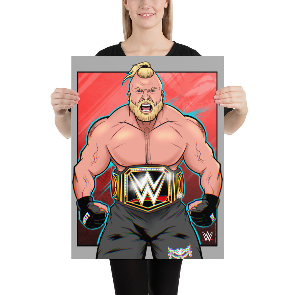 Brock Lesnar "WWE Champion" Illustrated 18x24 Poster