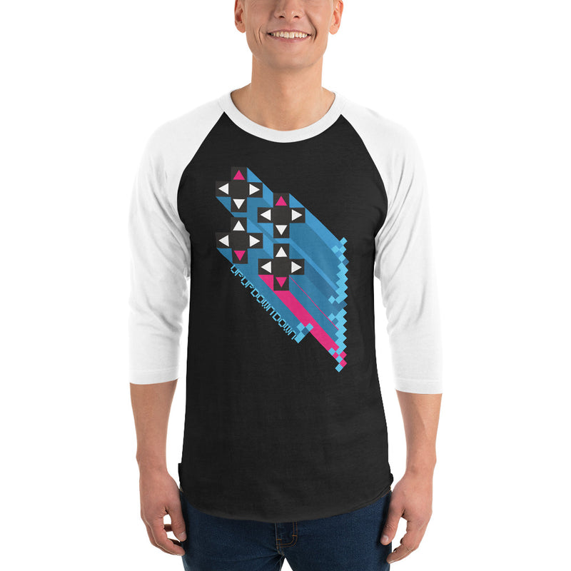 Xavier Woods "Up Up Down Down" 3/4 Sleeve Raglan Shirt