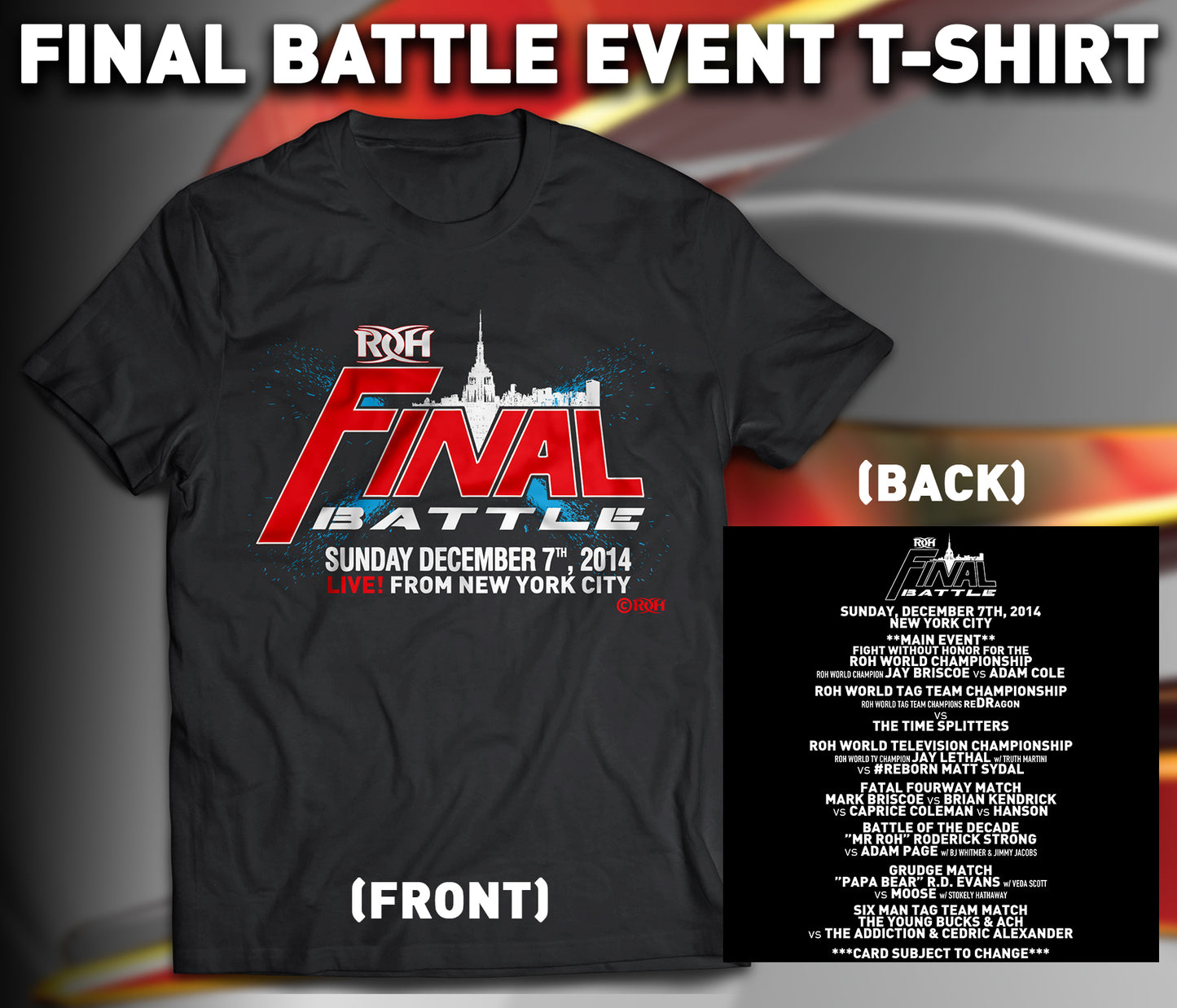 FINAL BATTLE '14 EVENT T-SHIRT