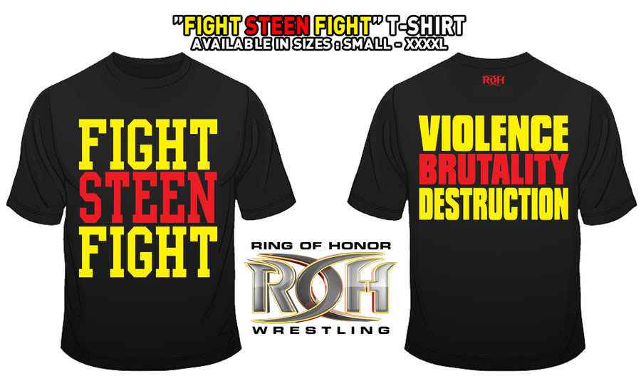 Kevin Steen "Fight Steen Fight" (Red & Yellow) T-Shirt