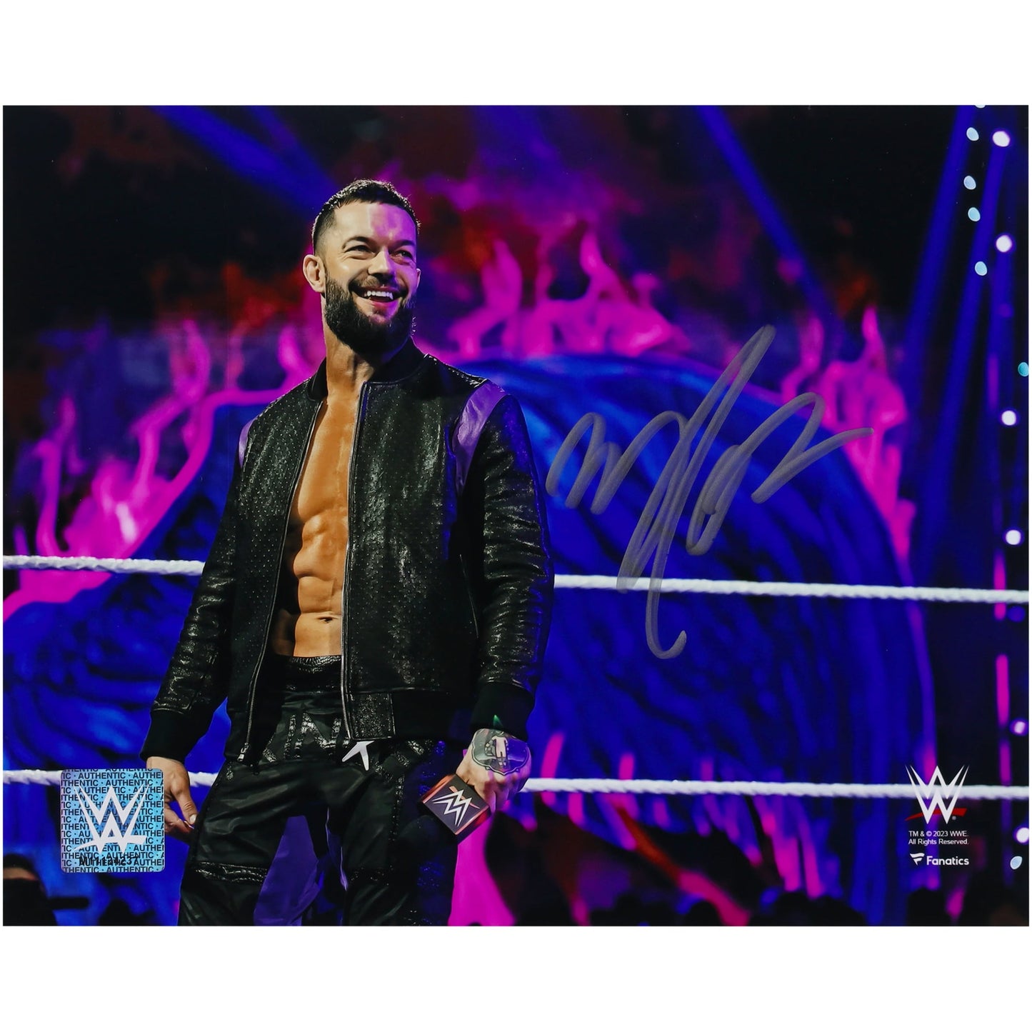 Finn Bálor WWE Autographed 8" x 10" Standing in Ring Photograph