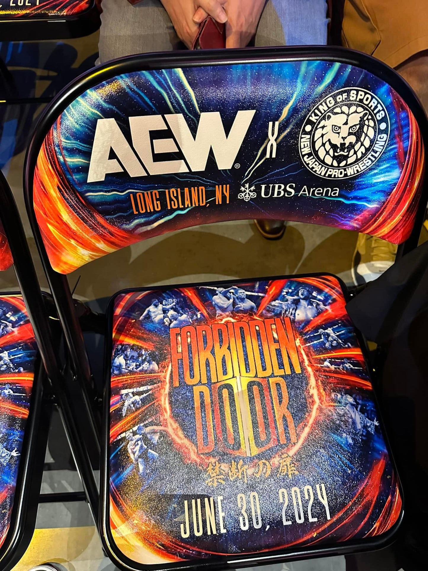 AEW NJPW Forbidden Door 2024 PPV event chair