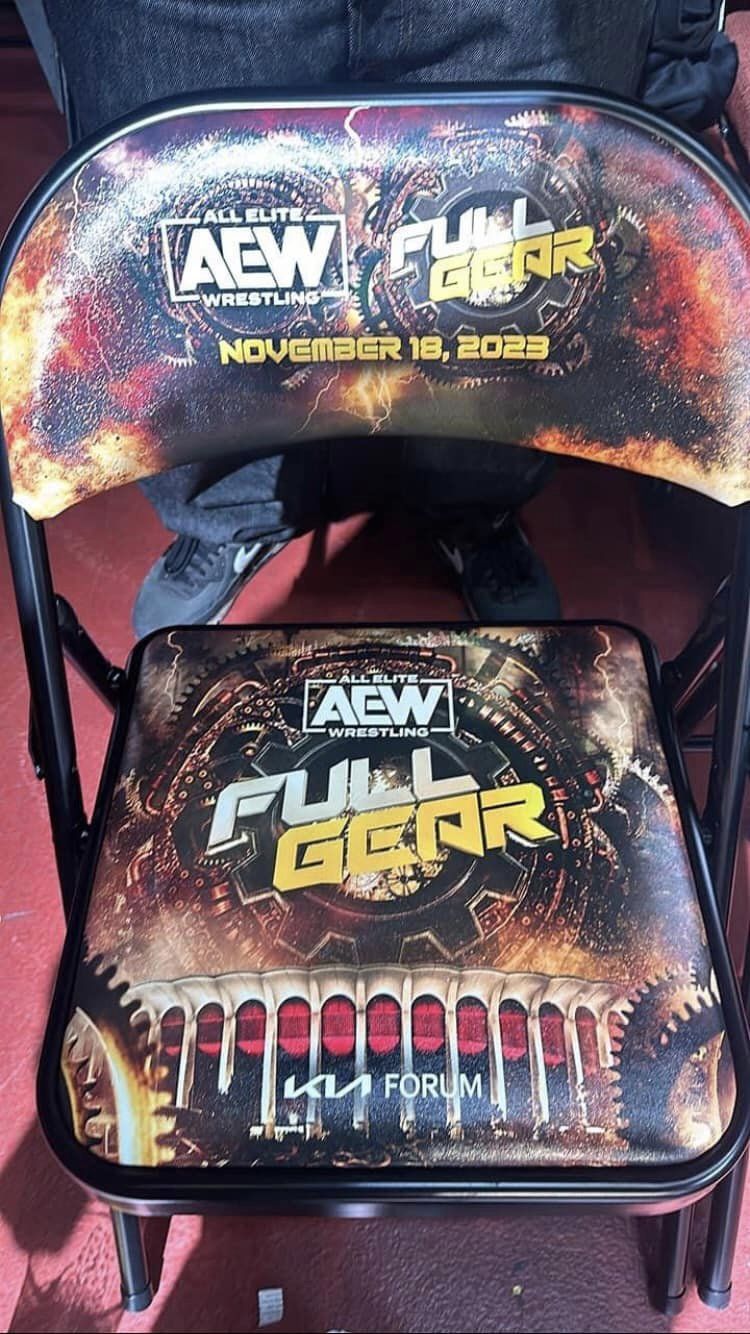 aew full gear 2023 AEW FULL GEAR 2023 PPV event chair – PW Catalog
