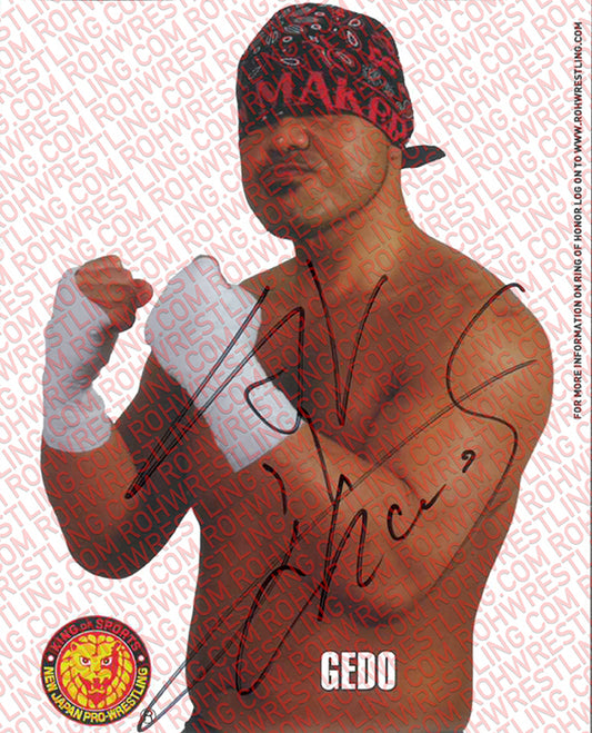 GEDO NJPW AUTOGRAPHED 8X10 PW Catalog