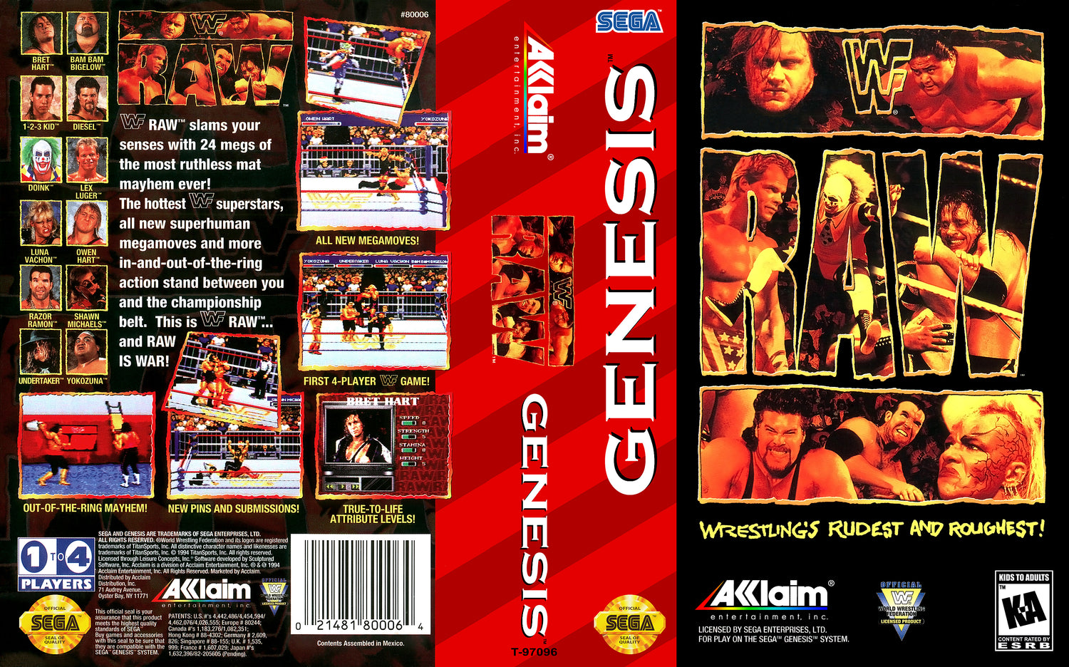 WWF Raw [Sega Genesis] PWcatalog