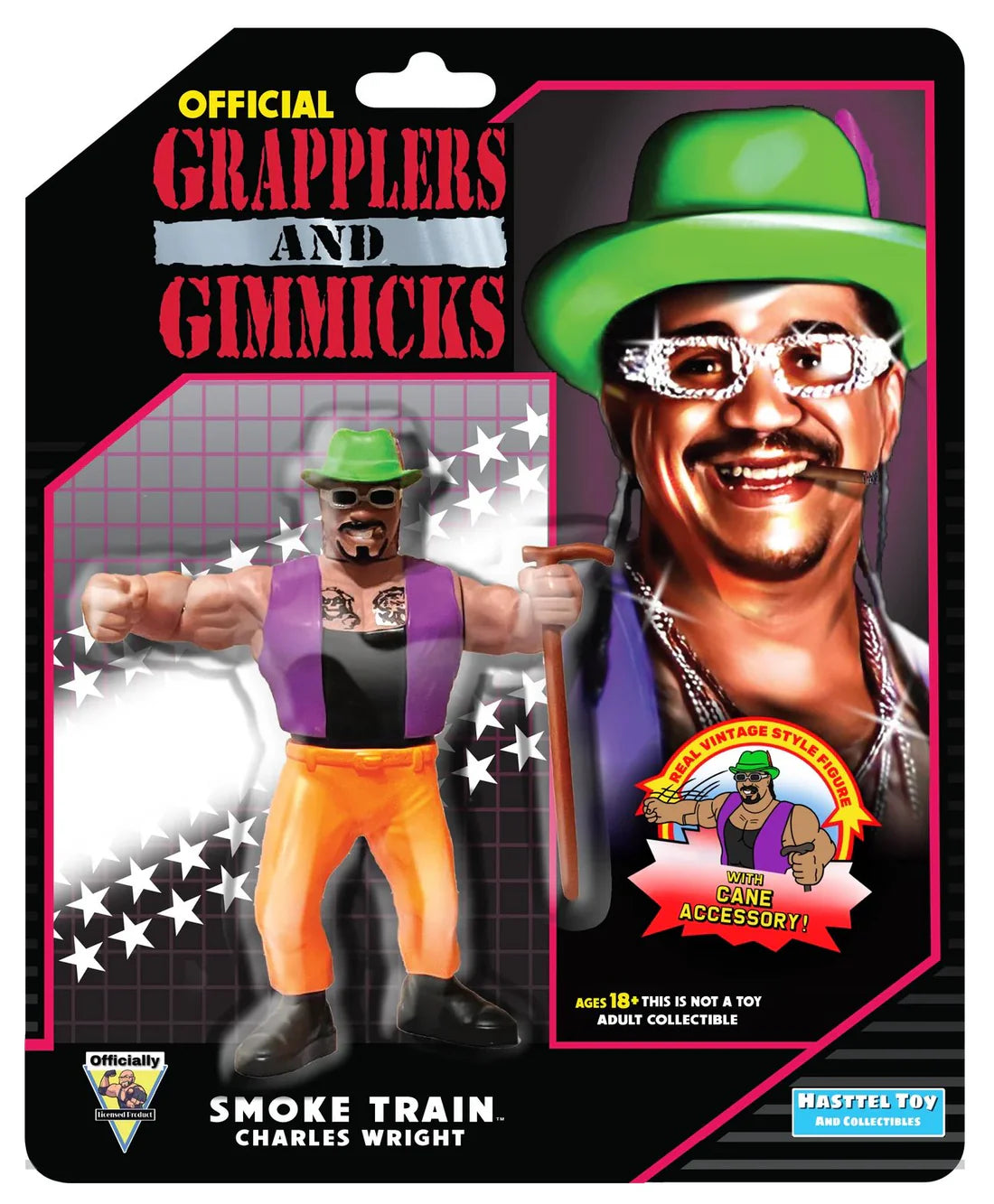 Grapplers & Gimmicks Series 1 "Smoke Train" Charles Wright [The Godfather] PW Catalog