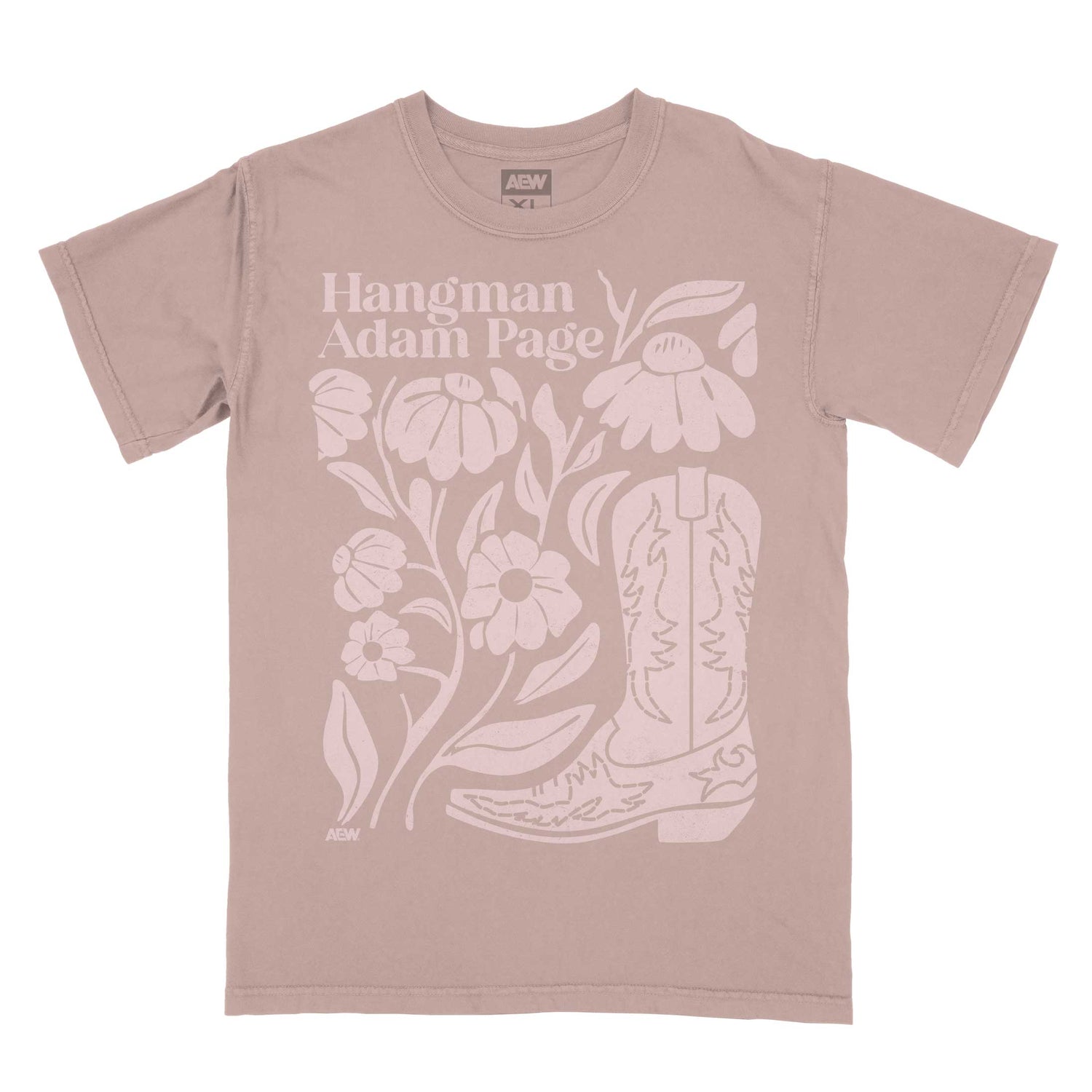 Hangman Adam Page Flowers is Plants T-Shirt Desert Pink T-Shirt PW Catalog