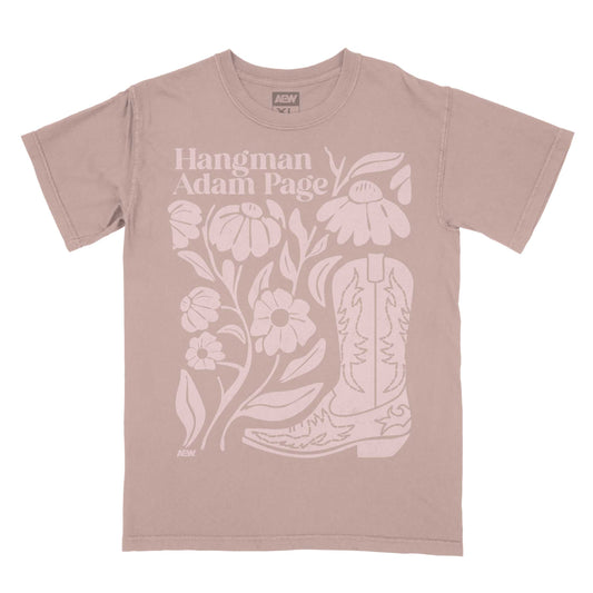 Hangman Adam Page Flowers is Plants T-Shirt Desert Pink T-Shirt PW Catalog