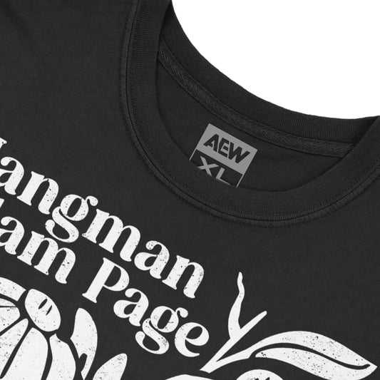 Hangman Adam Page Flowers is Plants T-Shirt Black T-Shirt PW Catalog