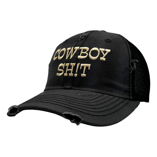 Hangman Adam Page Cowboy Sh!t Dirty-Washed Mesh-Back Cap Hat PW Catalog