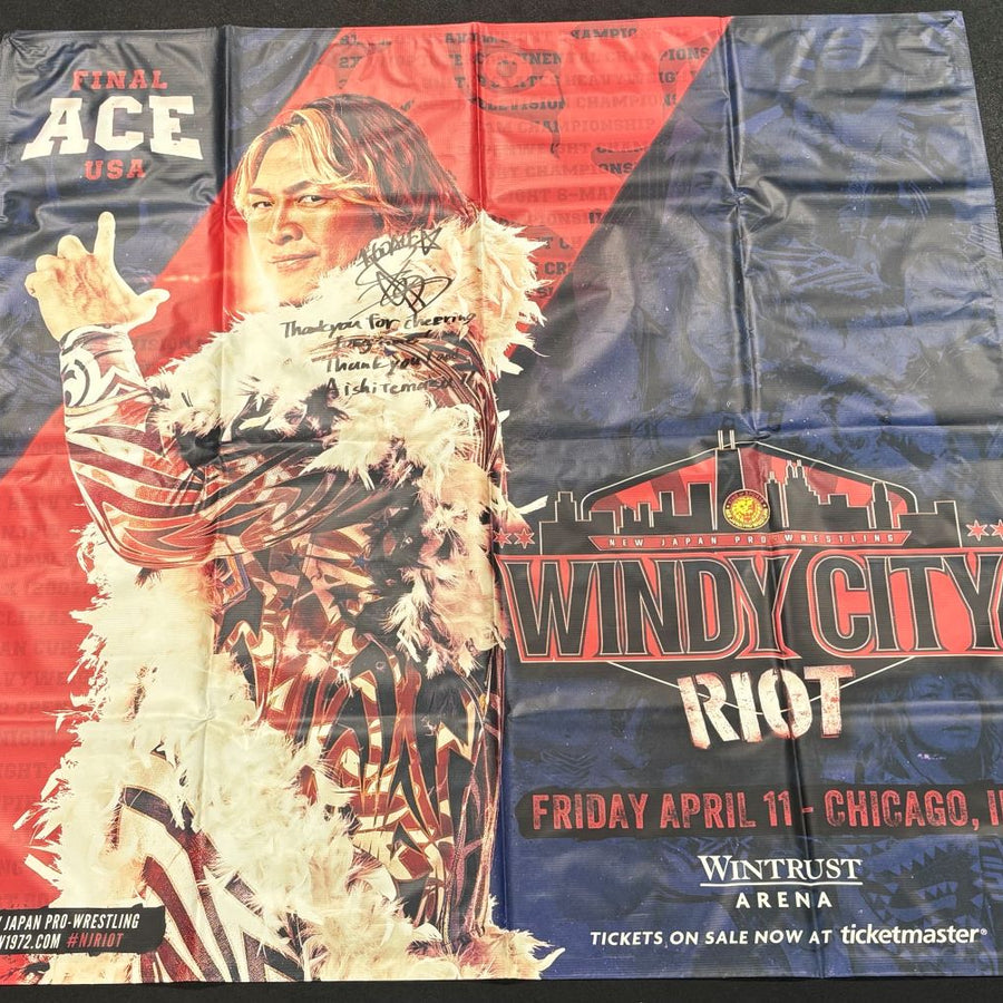 [Autographed] Hiroshi Tanahashi FINAL ACE USA Vinyl Banner Poster Poster PW Catalog