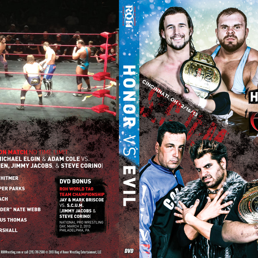Honor Vs. Evil- Cincinnati, OH 2/16/13 (DVD)