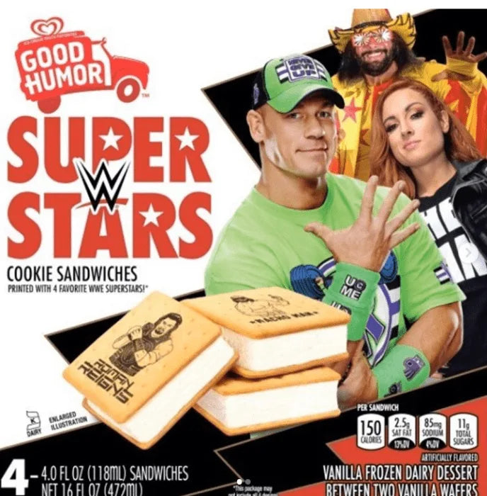 WWE Good Humor Superstars 2020 cookie sandwiches PWcatalog