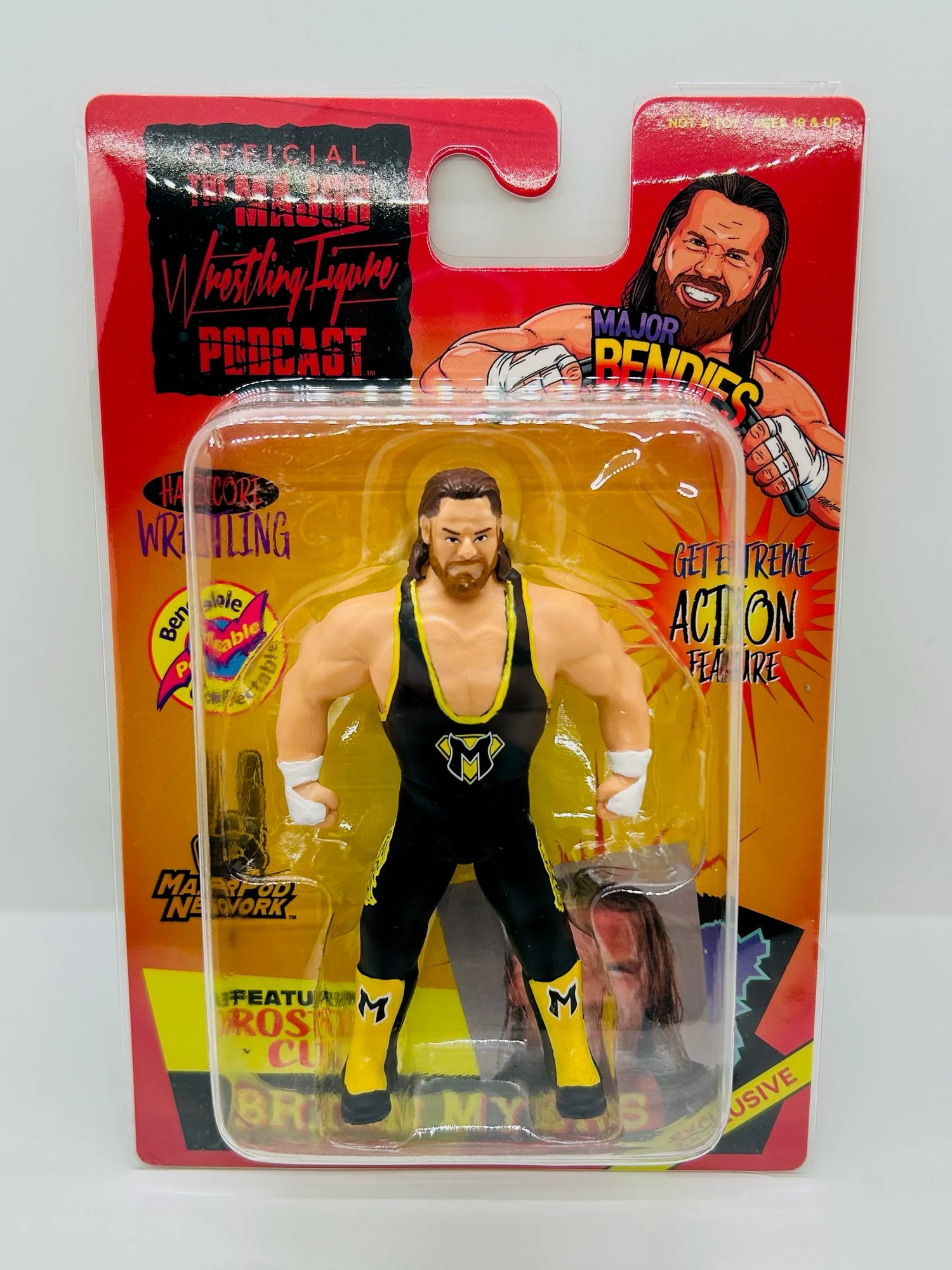 Major Wrestling Figure Podcast Major Bendies Brian Myers [Merch Stand Exclusive] Action & Toy Figures PWcatalog
