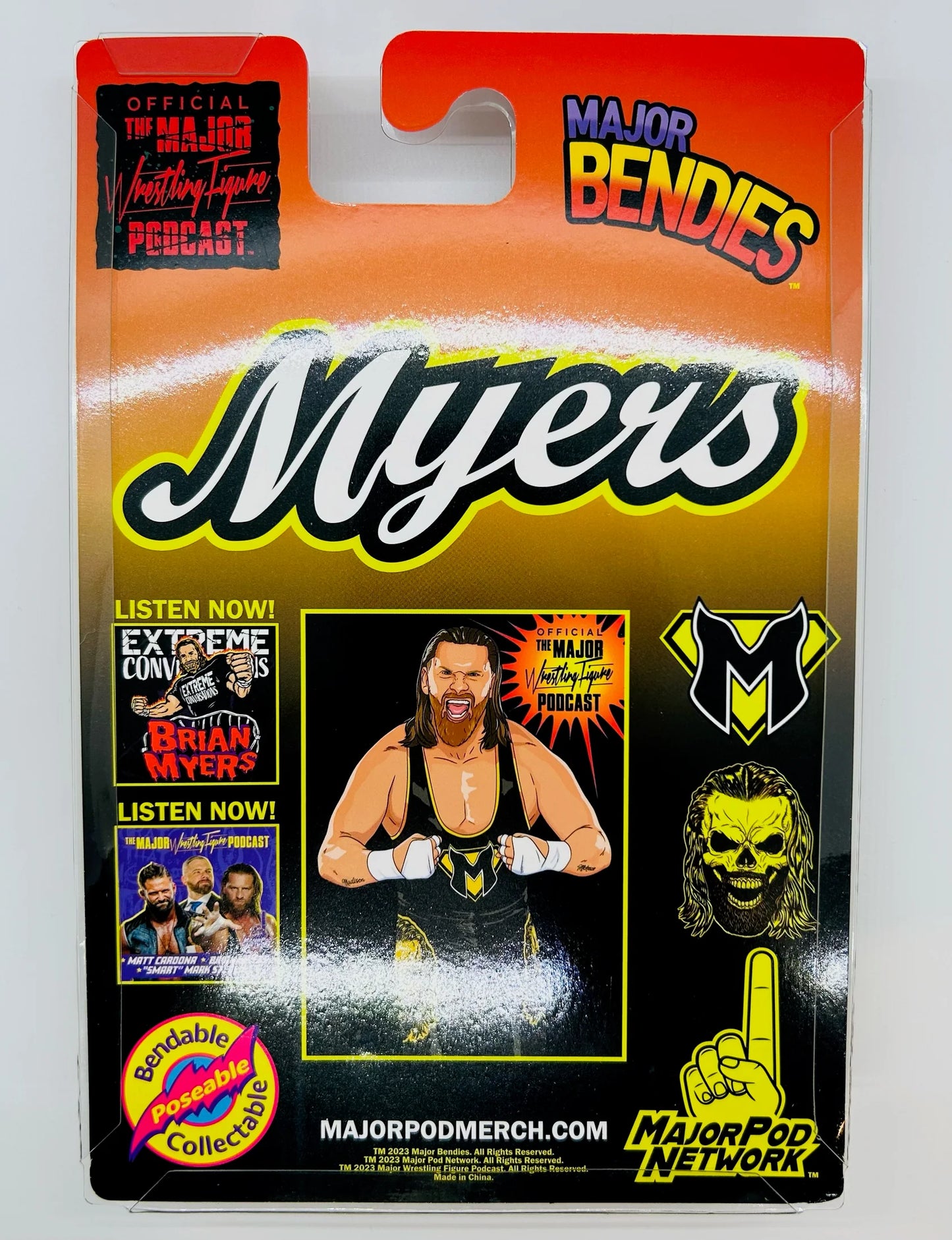 Major Wrestling Figure Podcast Major Bendies Brian Myers [Merch Stand Exclusive] Action & Toy Figures PWcatalog